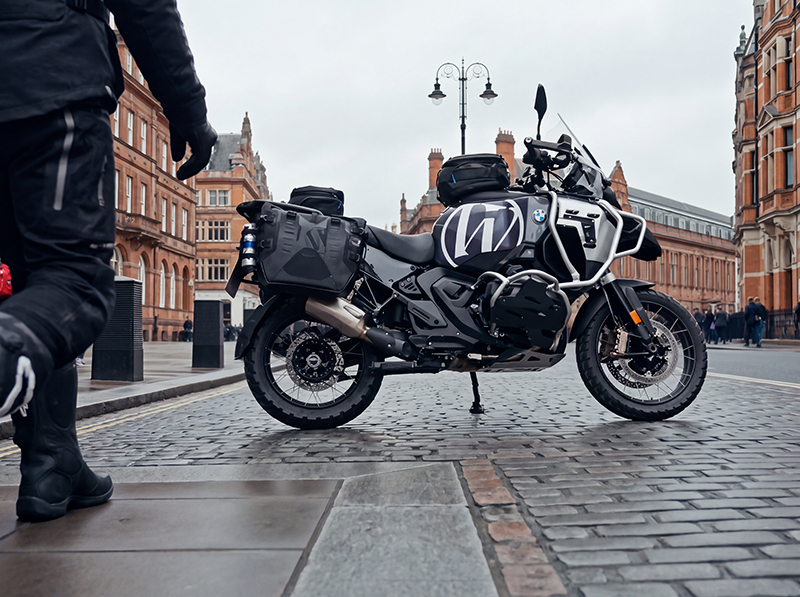 Man approaching his top spec BMW GS